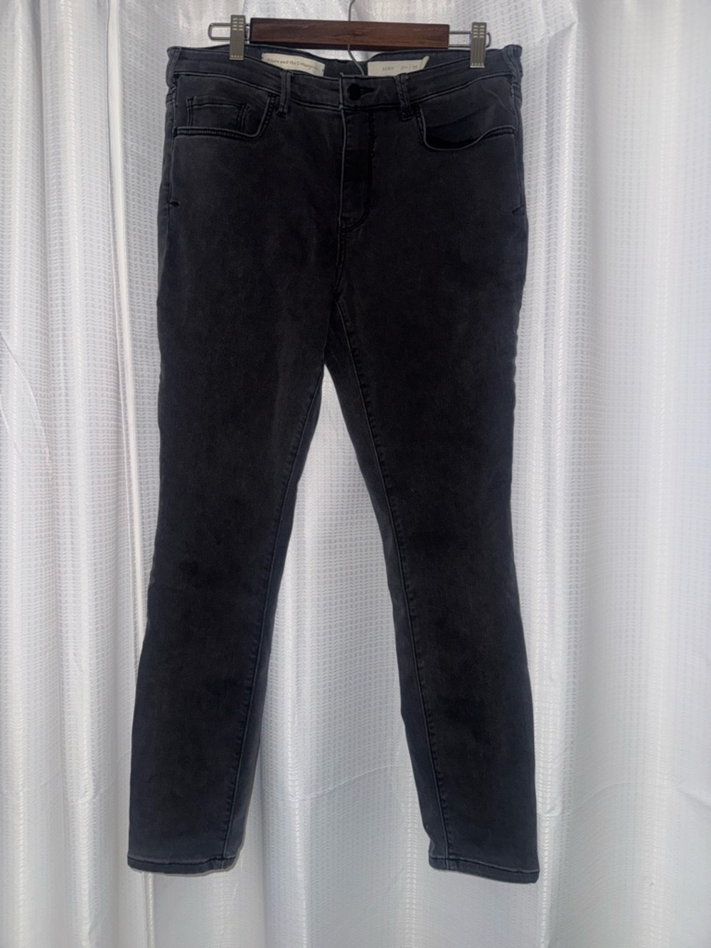 Women's Black Slim Stretch Jeans Pilcro denim gray black size 32 Anthropologie